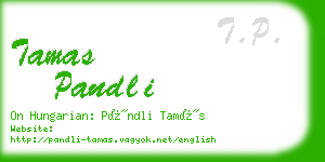 tamas pandli business card